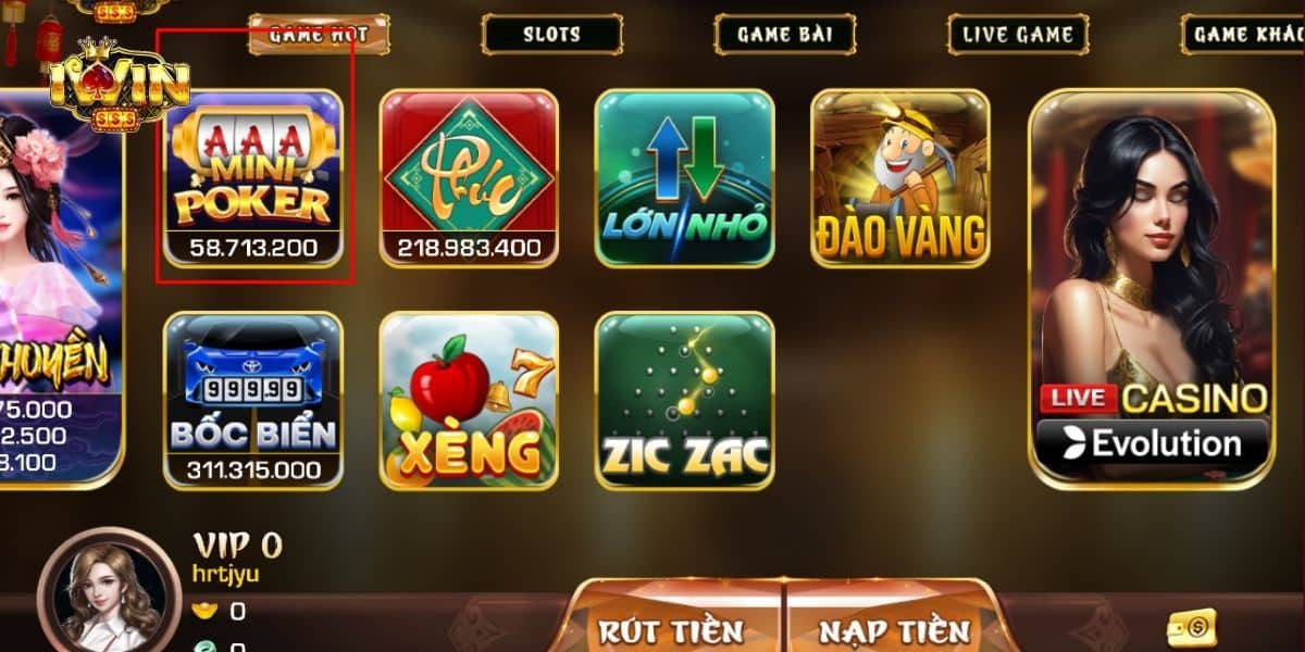 Poker IWIN là game chơi nổi danh