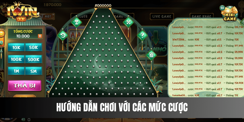 Hướng dẫn chơi với các mức cược